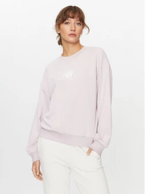 New Balance Bluza Essentials French Terry Crew WT33514 Fioletowy Regular Fit