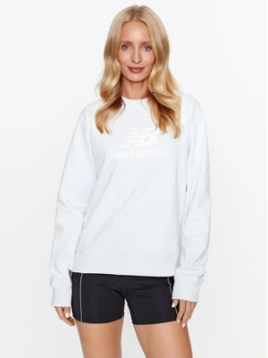 New Balance Bluza Essentials Stacked Logo French Terry Crewneck WT31532 Niebieski Regular Fit