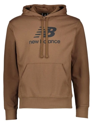 New Balance Bluza "Essentials Stacked" w kolorze brązowym rozmiar: L