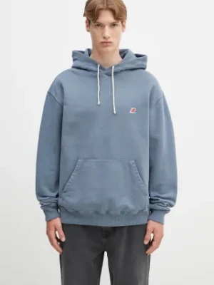 New Balance bluza Made In Usa Seasonal Core Hoo DTY męska kolor niebieski z kapturem gładka MT43547DTY