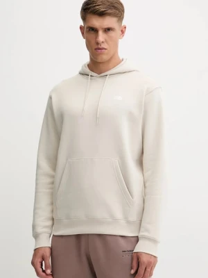 New Balance bluza męska kolor beżowy z kapturem gładka MT41511TWF