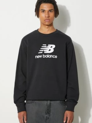 New Balance bluza męska kolor czarny wzorzysta MT31538BK-8BK