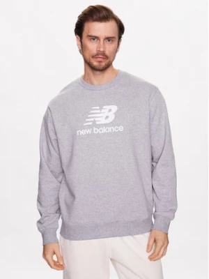 New Balance Bluza MT31538 Szary Relaxed Fit