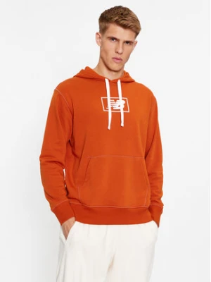 New Balance Bluza NB Essentials Hoodie MT33508 Pomarańczowy Regular Fit