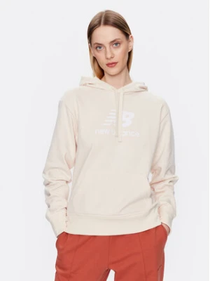 New Balance Bluza WT31533 Beżowy Relaxed Fit