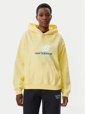 New Balance Bluza WT51501 Żółty Oversize