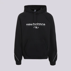 New Balance Bluza Z Kapturem Trackside Fleece Hoodie czarny