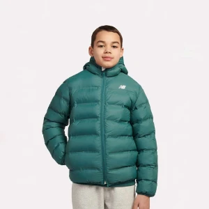 New Balance Bond Quilted Jacket uniseks Kurtki puchowe zielony rozmiar Odzież