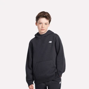 New Balance Boys French Terry Small Logo Hoodie uniseks T-Shirty i Topy czarny rozmiar Odzież