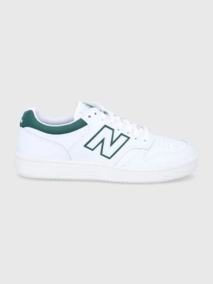 New Balance Buty skórzane 480 kolor biały BB480LGT