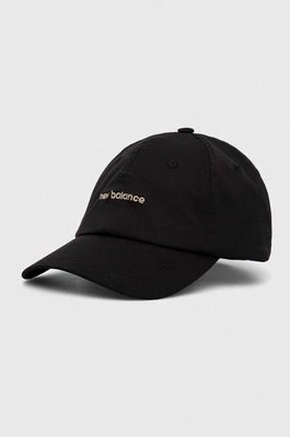 New Balance czapka z daszkiem LAH21100BK kolor czarny z aplikacją