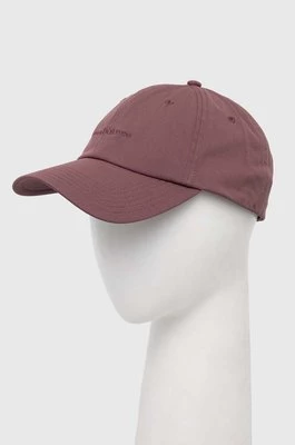 New Balance czapka z daszkiem LAH21100LIE kolor fioletowy gładka LAH21100LIE