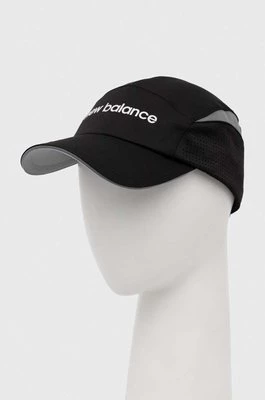 New Balance czapka z daszkiem LAH31001BK kolor czarny z nadrukiem