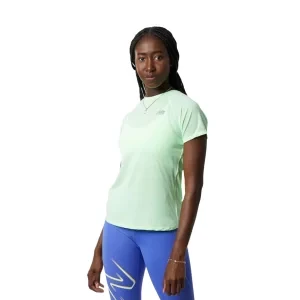 New Balance Impact Run SS Tee WT21262VSG, Damskie, Zielone, t-shirty, poliester, rozmiar: S