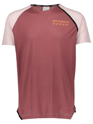 New Balance Koszulka sportowa w kolorze jagodowo-jasnoróżowym rozmiar: XL