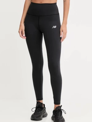 New Balance legginsy treningowe damskie kolor czarny gładkie WP51126BK