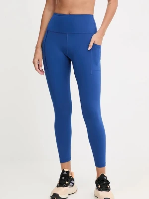 New Balance legginsy treningowe damskie kolor niebieski gładkie WP51268GAB