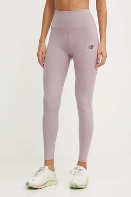 New Balance legginsy treningowe Harmony kolor fioletowy gładkie WP41127ICW