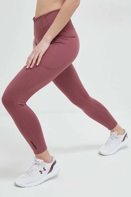 New Balance legginsy treningowe Shape Shield kolor różowy gładkie