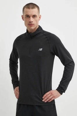 New Balance longsleeve treningowy Athletics kolor czarny melanżowy MT41083BK