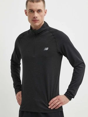 New Balance longsleeve treningowy Athletics kolor czarny melanżowy MT41083BK