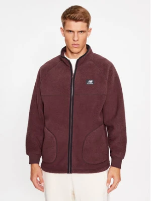 New Balance Polar Athletics Polar Fleece Full Zip MJ33503 Czerwony ciemny Regular Fit