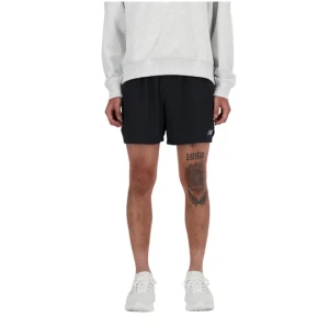 New Balance Rc Seamless 5 inch Short MS41286BK, Męskie, Czarne, spodenki, poliester, rozmiar: L
