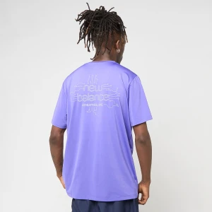 New Balance Reflective Poly T-Shirt mężczyźni T-Shirty i Polo fioletowy rozmiar Odzież