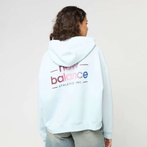 New Balance Reimagined Fleece Oversized Hoodie kobiety Bluzy niebieski rozmiar Odzież