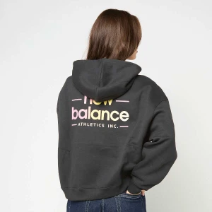 New Balance Reimagined Fleece Oversized Hoodie kobiety Bluzy czarny rozmiar Odzież
