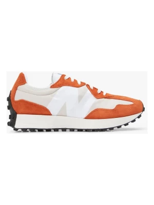 New Balance Skórzane sneakersy "327" w kolorze biało-pomarańczowym rozmiar: 42,5