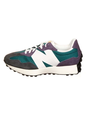 New Balance Skórzane sneakersy "327" w kolorze fioletowo-turkusowo-białym rozmiar: 44