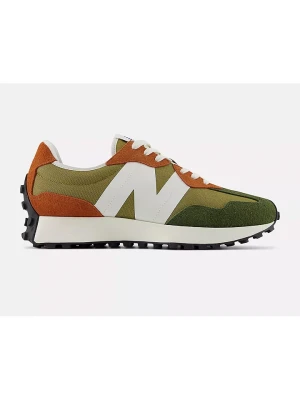 New Balance Skórzane sneakersy "327" w kolorze oliwkowo-pomarańczowym rozmiar: 44