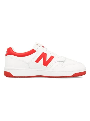 New Balance Skórzane sneakersy "480" w kolorze biało-czerwonym rozmiar: 43