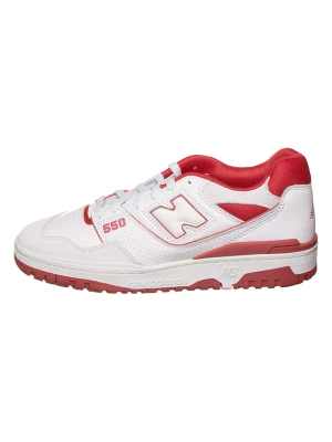 New Balance Skórzane sneakersy "550" w kolorze biało-czerwonym rozmiar: 37