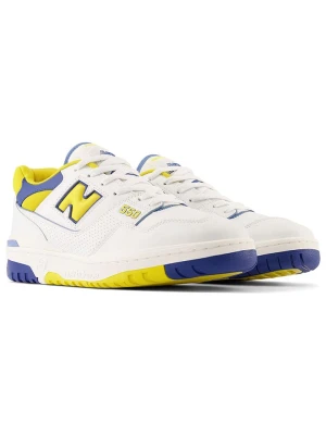 New Balance Skórzane sneakersy "550" w kolorze biało-żółtym rozmiar: 44,5