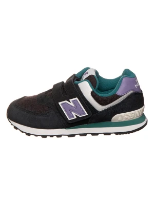 New Balance Skórzane sneakersy "574" w kolorze czarnym rozmiar: 18,5