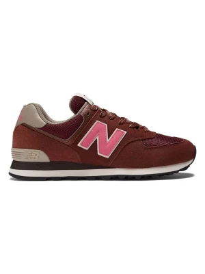 New Balance Skórzane sneakersy "574" w kolorze czerwonym rozmiar: 37,5