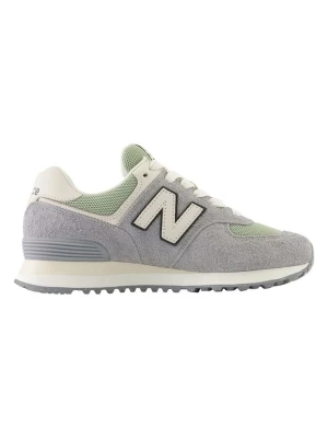 New Balance Skórzane sneakersy "574" w kolorze szaro-zielonym rozmiar: 37