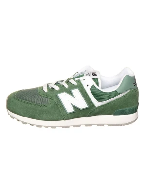 New Balance Skórzane sneakersy "574" w kolorze zielonym rozmiar: 38,5