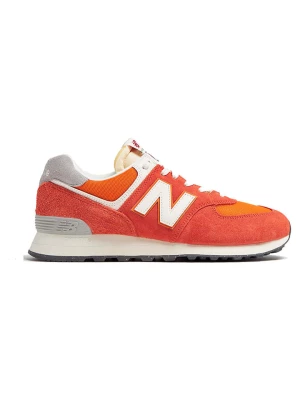 New Balance Skórzane sneakersy "U574" w kolorze pomarańczowo-czerwonym rozmiar: 41,5