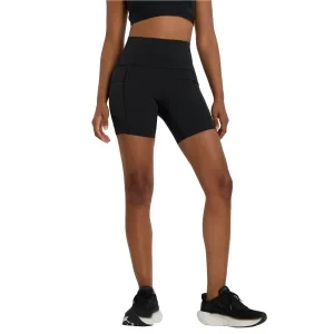New Balance Sleek Pocket High Rise WS51271BK, Damskie, Czarne, spodenki, poliester, rozmiar: L