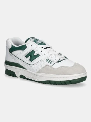New Balance sneakersy skórzane 550 kolor zielony BB550WT1