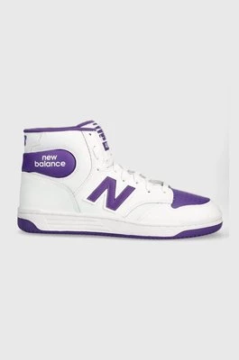 New Balance sneakersy skórzane BB480SCE kolor biały