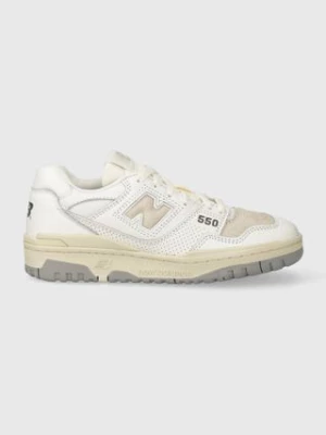 New Balance sneakersy skórzane BB550PWG kolor biały