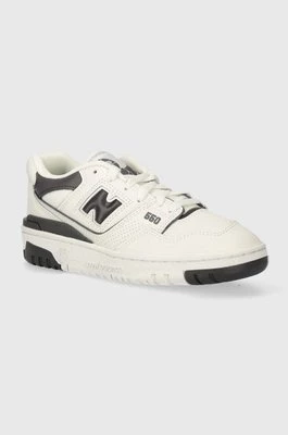 New Balance sneakersy skórzane dziecięce GSB550BH kolor biały