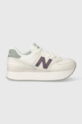 New Balance sneakersy skórzane WL574ZFG kolor biały