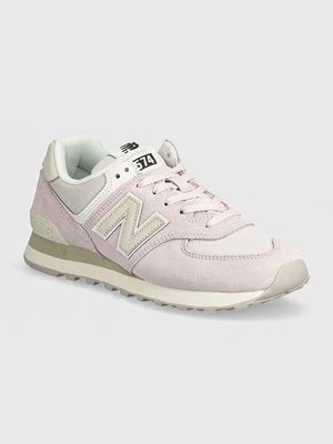 New Balance sneakersy zamszowe 574 kolor różowy WL574DL2