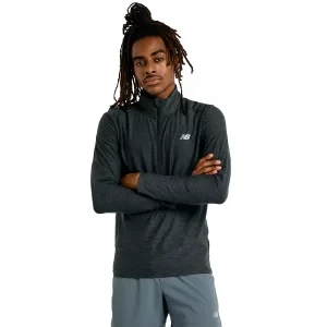 Zdjęcie produktu New Balance Space Dye 1/4 Zip MT41915BKH, Męskie, Szare, bluzy, poliester, rozmiar: XL