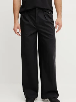 New Balance spodnie damskie kolor czarny szerokie high waist WP51538BK